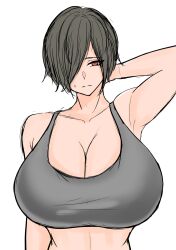 1girls big_breasts breasts short_hair tagme tokitamago