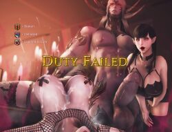 2girls 2girls1boy absurdly_large_cock after_sex bad_end black_hair choker cum_on_body cum_on_breasts debuff defeated demon demon_boy demon_horns demon_lord dominant_male duty_failed elf_ears final_fantasy final_fantasy_xiv fucked_senseless game_mechanics gameplay_mechanics goth goth_elf goth_girl gpose(ffxiv) huge_cock latex_clothing multiple_girls muscular_male nashandra_nosferatu nashandraffxiv orgasm orgasm_face pale pale-skinned_female pale_skin pentagram pussy_juice pussy_juice_drip red_eyes ruined_makeup status_effect submissive_female threesome twintails used vampire vampire_bat vampire_girl vampire_queen wet wet_body wet_pussy