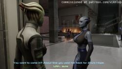 1girls 3d absurd_res alien alien_penis animal_genitalia_on_humanoid asari bondage comic comic_page commander_shepard english english_text female futa_on_male futanari giant_penis horsecock_futanari horsecock_on_humanoid liara_t'soni mass_effect pegging prehensile_penis self_upload shiala tali'zorah_nar_rayya text vikhlop