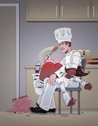 1male cake chef cooking johnny_75 spanked spanking wooden_spoon