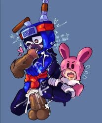 ash_(brawl_stars) brawl_stars bunny_grom grom_(brawl_stars) ninja_ash papatea514 papatea514_(artist) rule_63