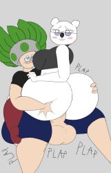 ass breasts fat_ass female huge_breasts huge_cock leaf male mario_(series) penetration penis tee-kee_(julian_rant) toad_(mario)