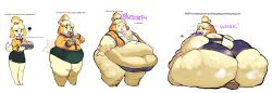 animal_crossing animal_crossing_boy ass_expansion belly belly_bulge belly_expansion comic dreaminerryday drive eating expansion expansion_sequence facesitting fapolantern fat fat_ass furry huge_ass huge_belly huge_thighs hyper hyper_ass hyper_belly isabelle_(animal_crossing) pie stuffed stuffed_belly stuffing villager_(animal_crossing) weight_gain weight_gain_drive yellow_fur