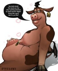 anthro areola back_at_the_barnyard band1tnsfw barnyard_(film) bedroom_eyes bessy_(back_at_the_barnyard) big_areola big_bottom_lip big_breasts big_lips big_nipples bovine breasts busty cattle digital_art digital_drawing_(artwork) digital_media_(artwork) ear_tag eyelashes female female_focus furry furry_only heart hooved_fingers looking_at_viewer narrowed_eyes nipple_ring nipple_rings nipples offscreen_character perky_breasts piercing pinup portrait puffy_areola sideboob simple_background simple_shading talking_to_viewer thick_lips thick_nipples thick_thighs udders