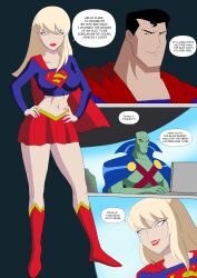 alien_girl alien_only aliens comic comic_page dc dcau english_text female justice_league justice_league_unlimited kryptonian male martian martian_manhunter supergirl superman tagme text zetarok