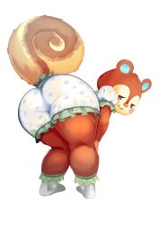 2023 animal_crossing anthro ass bedroom_eyes big_ass bubble_butt clothed clothing female fur furry furry_only huge_ass looking_at_viewer nintendo poppy_(animal_crossing) solo tagme tail thick_thighs xu53r