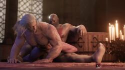 3d anal_sex animated bara bathroom beard bonoimma feet gay geralt_of_rivia god_of_war kratos male/male male_only muscular_male nude tagme the_witcher_(series) video yaoi