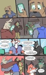 2022 7boys anthro anthro_on_anthro balls bottomwear bottomwear_down canid canine canis cellphone clothed clothing comic digital_media_(artwork) domestic_dog english_text erection eyebrows eyewear facial_hair fox fully_clothed gay genitals glasses group handjob hi_res hickeybickeyboo horn humanoid_genitalia humanoid_penis hypnosis hypnovember inside kissing lagomorph leonine leporid male male/male male_only mammal mind_control mustache necktie nipple_fetish nipple_play nipple_suck pants pants_down partially_clothed penile penis phone programming rabbit rhinoceros sex shirt shorts smartphone social_media sucking sunglasses talking_to_another text toony topwear