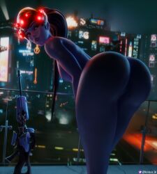 1girls 3d absurd_res amelie_lacroix ass bent_over big_ass blizzard_entertainment breasts female female_only hi_res highres nemesis_3d overwatch overwatch_2 pussy shiny_skin tattoo thick_ass thick_thighs thighs widowmaker