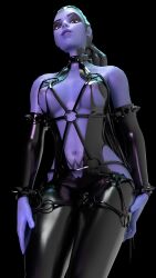 1girls 3d big_breasts blizzard_entertainment female female_only latex leather long_boots long_legs noob34 overwatch solo widowmaker