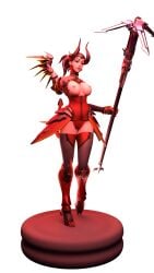 big_breasts devil_mercy female_only mercy miniskirt nipples noob34 overwatch pose