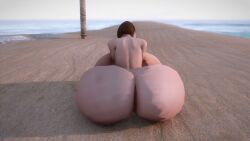 makad321 mature_female milf outside sand sitting sitting_down thick thick_ass thick_thighs voluptuous voluptuous_female