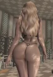 3d animated big_ass big_breasts bikini blonde_hair blue_eyes dommy_mommy elf_orc_lunaire glasses huge_ass huge_breasts large_ass large_breasts rebecca_(original_character) seductive skyrim tagme the_elder_scrolls tight_clothing video