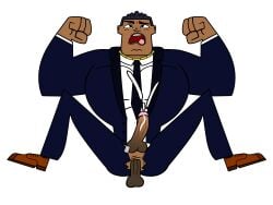 african_male anal bara biceps big_chest big_cock big_dick big_penis chest dark-skinned_male dark_skin dress_shoes gay gold_chain hung male male_only men muscles muscular muscular_male office pecs ryan_(tdi) suit suited the_ridonculous_race tie total_drama_island