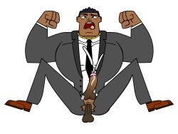 african_male anal bara biceps big_chest big_cock big_dick big_penis chest dark-skinned_male dark_skin dress_shoes gay gold_chain hung male male_only men muscles muscular muscular_male office pecs ryan_(tdi) suit suited the_ridonculous_race tie total_drama_island