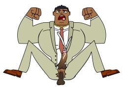 african_male anal bara biceps big_chest big_cock big_dick big_penis chest dark-skinned_male dark_skin dress_shoes gay gold_chain hung male male_only men muscles muscular muscular_male office pecs ryan_(tdi) suit suited the_ridonculous_race tie total_drama_island