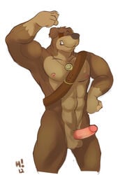 anthro balls canine erection furry horrorbuns male male_only muscles penis solo