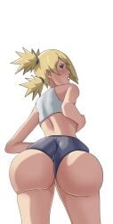 1girls ass ass_bigger_than_head big_ass blonde_hair bloomers blush boruto:_naruto_next_generations bottom_heavy bursting_butt buruma crop_top danieledevane dat_ass female female_only from_behind huge_ass large_ass looking_at_viewer looking_back mature mature_female milf naruto naruto_(series) presenting presenting_ass presenting_hindquarters quad_tails round_ass solo solo_focus sports_bra temari thick_ass tied_hair voluptuous workout_clothes