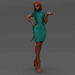 3d animated anthro ass_in_dress bambookat domestic_dog furry mp4 no_sound office_lady sing_2_(movie) suki_lane tagme turntable_(animation) video