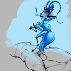 1boy1girl 6_legs alien antennae_(anatomy) arthropod arthropod_abdomen arthropod_abdomen_genitalia arthropod_abdomen_penetration arthropod_abdomen_pussy blue_body blue_skin cowgirl_position duo faceless_character faceless_human faceless_male female female_on_human female_penetrated feral feral_penetrated from_front_position genitals hi_res human human_on_feral human_penetrating insect insectophilia insects interspecies light-skinned_male male male/female male_on_feral male_penetrating male_penetrating_female male_penetrating_feral mammal mandibles meandraco multi_leg multi_limb nude on_bottom on_top penetration pussy sex unusual_anatomy vaginal_penetration zoophilia