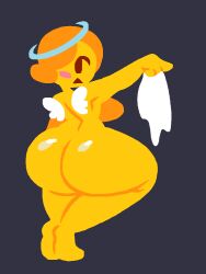 1girls 2022 2d angel angel_emoji angel_wings big_ass big_breasts bottom_heavy breasts cloth completely_nude completely_nude_female emoji emoji_(race) fat_ass female female_only full_body halo huge_breasts jjoyplus large_ass large_breasts looking_back looking_back_at_viewer mob_face naked naked_female no_outlines nude nude_female pink_blush png small_wings solo solo_female thick thick_ass thick_hips thick_thighs wings yellow-skinned_female yellow_skin