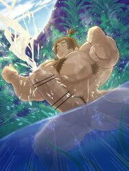 abs bara biceps censored cumming gay hyper hyper_balls hyper_genitalia hyper_penis hyper_testicles male male_focus male_only muscle muscles muscular muscular_arms muscular_ass muscular_back muscular_legs muscular_male muscular_thighs nagare nipples pecs size_difference veins veiny_penis