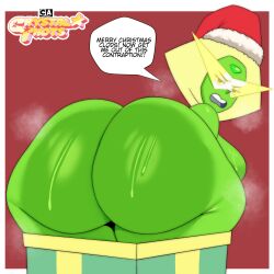 2d ass ass_focus big_ass big_butt breasts cartoon_network christmas cold coldarsenal crystal_thots gem_(species) peridot_(steven_universe) steaming_body steven_universe tagme thick_ass thick_thighs wet