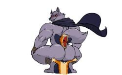 2023 2boys anthro ass ass_focus big_ass big_butt big_muscles broly_culo broly_culo_getting_choked_by_cheeks butt butt_focus canid canine canis cape clothing crouching death_(puss_in_boots) domestic_cat dreamworks duo felid feline felis fur furry grey_body grey_butt grey_fur hat headgear headwear highres koratkat larger_male looking_back male male_only mammal meme muscular muscular_anthro muscular_male open_mouth orange_body orange_fur parody puss puss_in_boots_(dreamworks) puss_in_boots_the_last_wish red_eyes sharp_teeth shitpost simple_background size_difference smaller_male spread_legs spreading teeth tongue what white_background wolf