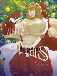 abs bara biceps bulge christmas christmas_outfit gay male male_focus male_only muscle muscles muscular muscular_arms muscular_ass muscular_back muscular_legs muscular_male muscular_thighs nagare nipples pecs veins veiny_penis