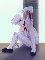 after_anal after_rape after_sex black_eye blood broken_rape_victim choking crying forced gore half-dressed ivan_”poka”_lovalinski_(kanedasimp) kanedasimp_(artist) male nails oc original_character pale_skin rape small_penis smaller_male socks uniform