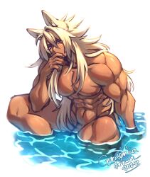 2023 abs beautiful_boy biceps big_cute_penis big_penis blonde_hair crescentia crescentia_fortuna cute_boy cute_male cute_penis deathblight deltoids fingers genitals golden_jackal hair hi_res inner_ear_fluff inner_thighs jackal_boy jackal_ears jackal_humanoid jackal_tail long_hair male male_only mammal muscular muscular_arms muscular_calves muscular_forearms muscular_legs muscular_male muscular_thighs nipples partially_submerged pecs penis pretty_boy serratus sethos_(deathblight) sexy_boy sitting_in_water soft_penis solo water wet