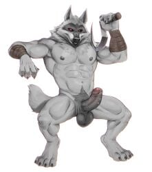 2023 anthro balls biped black_sclera bodily_fluids canid canine canis death_(puss_in_boots) digital_media_(artwork) dreamworks erection foreskin fur genital_fluids genitals grey_balls grey_body grey_fur hi_res humanoid_genitalia humanoid_penis male male_only mammal penis precum puss_in_boots:_the_last_wish puss_in_boots_(film) puss_in_boots_(franchise) red_eyes rossciaco shrek_(series) sickle simple_background solo solo_male universal_pictures universal_studios vein veiny_penis white_background white_body white_fur wolf