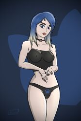 blue_hair breasts duck_smuggler eve_(summertime_saga) goth goth_girl pussy summertime_saga