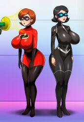 2girls beautiful_gorgeous big_breasts bodysuit brainwashing breasts disney elastigirl female femsub helen_parr huge_breasts hypno_goggles hypnosis jimmy_neutron_boy_genius large_breasts milf mind_control multiple_girls multiple_subs nipple_bulge pixar pokies screenslaver shinzu031 smooth_skin superheroine the_incredibles thick_thighs wide_hips