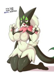 big_breasts breasts female lucyfercomic meowscarada nintendo pok&eacute;mon_(species) pokemon pokemon_sv