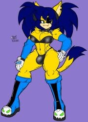 1futa anthro clothed clothing eye_patch furry futa_only futanari mostly_nude oc original_character simple_background solo sonic_(series) yellow_body yellow_fur zhengfox