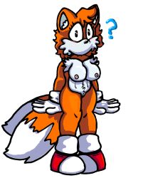 1girls 2_tails ? aged_up breasts female female_only first_post_of_artist i_should_stop_doin_this? no_mouth orange_fur rule_63 solo sonic_(series) tails tailsko white_fur