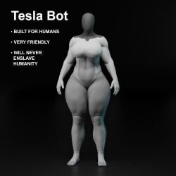 3d abs android android_girl big_breasts blender faceless faceless_character faceless_female female_only machine muscular_female muscular_thighs pinup pinup_pose robot robot_girl robot_humanoid sandreiio solo submissive_and_breedable tesla tesla_bot text