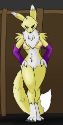 absurd_res anthro arcatech bandai_namco canid canine digimon digimon_(species) female fox hi_res mammal nude renamon solo tagme