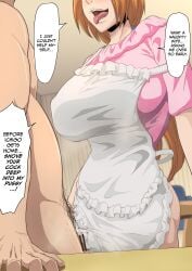 1boy 1girls ambiguous_penetration apron bleach bottomless breasts busty censored cheating cheating_wife clothed_female_nude_male clothed_sex clothing english_text erect_nipples fat_man female hard_translated high_resolution horny horny_female housewife huge_breasts impatient implied_sex inoue_orihime iwao178 large_breasts large_filesize long_hair male milf mother netorare nipples ntr nude nude_male older_male open_mouth orange_hair phone phone_screen pink_shirt sex shirt stray_pubic_hair thick_ass thick_thighs thighs tongue tongue_out top_heavy translated ugly_man very_high_resolution wanting_sex wide_hips wife