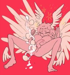 1futa angel_wings anus areolae balls big_breasts breasts closed_eyes cum cute_fang devilman devilman_crybaby egg egg_laying erection eyes_closed forengmenot full-package_futanari futa_only futanari hands-free head_wings humanoid intersex large_breasts long_hair nipples nude on_back orgasm penis pussy ryo_asuka satan_(devilman) solo tears wings