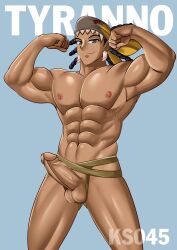 abs armpits beefcake biceps big_muscles bodybuilder cocky_smile erect_penis flexing flexing_both_biceps flexing_muscles handsome hunk male male_only mostly_nude mostly_nude_male muscles muscular_armpits muscular_male solo_male testicles tyranno_hassleberry yu-gi-oh! yu-gi-oh!_gx