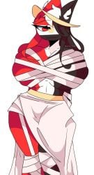 1girls big_breasts clothing countryhumans countryhumans_girl egypt_(countryhumans) halloween hyper_breasts markai_cat