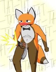 2023 ak-47 anthro assault_rifle belly blush bow_tie brown_body brown_fur canid canine censor_bar censored censored_genitalia censored_penis dale_(daleport996) daleport996 dipstick_tail ejaculation elbow_tuft fox fur genitals gloves_(marking) gradient_background gun gunshot handwritten_text holding_object holding_penis holding_weapon ineffective_censorship looking_pleasured male mammal markings masturbation mostly_nude onomatopoeia orange_body orange_fur penis ranged_weapon red_fox rifle shaded shaking simple_background simple_shading solo sound_effects tail tail_markings tail_tuft text trembling tuft unusual_anatomy unusual_genitalia unusual_penis weapon white_belly white_body white_fur