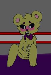 ask_goldie_anything cum_on_body five_nights_at_freddy's golden_freddy_(fnaf) male male_only white_eyes yellow_fur yellow_penis