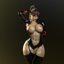 1girls 3d apex_legends ass baroness_(g.i._joe) big_ass big_breasts black_hair breasts cleavage cobra_(g.i._joe) cosplay dark-skinned_female female female_only g.i._joe gm_studios loba loba_(apex_legends) long_hair looking_at_viewer massive_ass red_hair respawn_entertainment solo_female tattoo thick_thighs thighhighs wide_hips