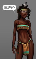 1girls athletic athletic_female dark-skinned_female dark_skin female female_only kayla_gibson native_american_clothing native_american_headdress pumpkinsinclair solo tagme tribal tribal_clothing tribal_markings very_dark-skinned_female very_dark_skin