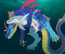 anal anal_sex anatomically_correct anatomically_correct_genitalia anatomically_correct_penis animal_genitalia animal_penis aquatic_dragon blue_body blue_scales bodily_fluids bubble cetacean cetacean_penis claws closed_eyes cum cum_in_ass cum_in_water cum_inside cum_while_penetrated cumshot dolphin dragon duo ejaculation feral feral_on_feral feral_penetrated feral_penetrating feral_penetrating_feral genital_fluids genitals herpydragon male male/male male_penetrated male_penetrating male_penetrating_male mammal marine membrane_(anatomy) penetration penile penile_penetration penis penis_in_ass scales scalie sex sharp_teeth smile tapering_penis teeth toothed_whale underwater underwater_sex underwater_view water webbed_hands