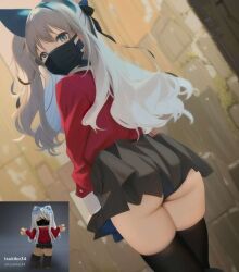 1girls ai_generated ass character_name clothed face_mask female panties reference_image roblox roblox_avatar robloxian skirt source_request stable_diffusion tagme thighs tsukiko34 white_hair