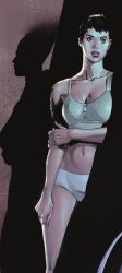 1girls batman_(series) clay_mann comic_panel dc dc_comics female female_only lewd panties selina_kyle solo tomeu_morey underwear